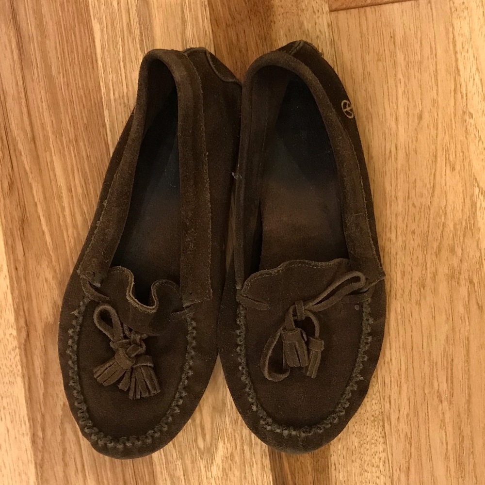 Brown moccasins